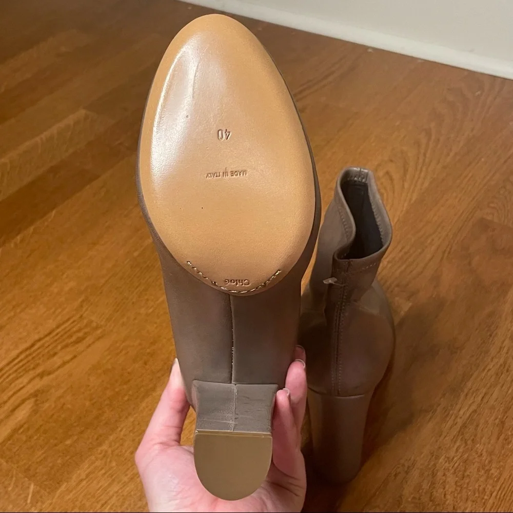 Chloe Grey Heeled Sock Bootie - Picture 15 of 15